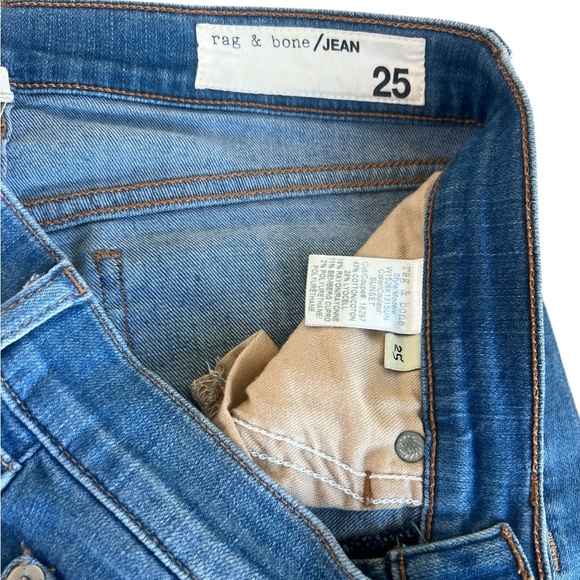 Rag & Bone Distressed Raw Hem Cropped Capri Jeans Size 25 - Picture 4 of 7